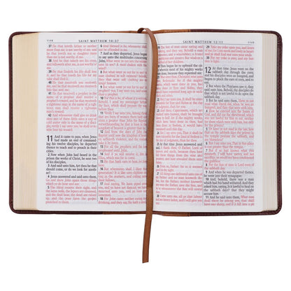 Saddle Tan and Butterscotch Large Print Compact King James Version Bible | Bibles | 7