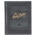 Iron Gray Faux Leather Large Print KJV Note - taking Bible – Hardcover Edition | Bibles | 2