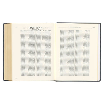 Iron Gray Faux Leather Large Print KJV Note - taking Bible – Hardcover Edition | Bibles | 10