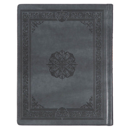 Iron Gray Faux Leather Large Print KJV Note - taking Bible – Hardcover Edition | Bibles | 3