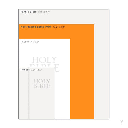 Iron Gray Faux Leather Large Print KJV Note - taking Bible – Hardcover Edition | Bibles | 13