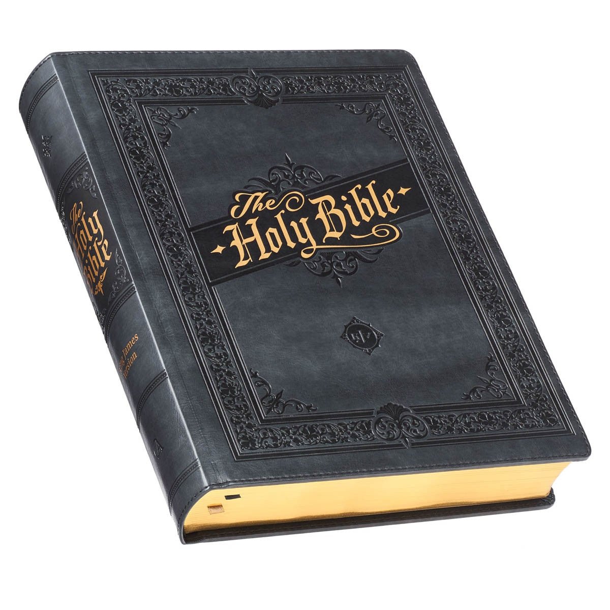 Iron Gray Faux Leather Large Print KJV Note - taking Bible – Hardcover Edition | Bibles | 4