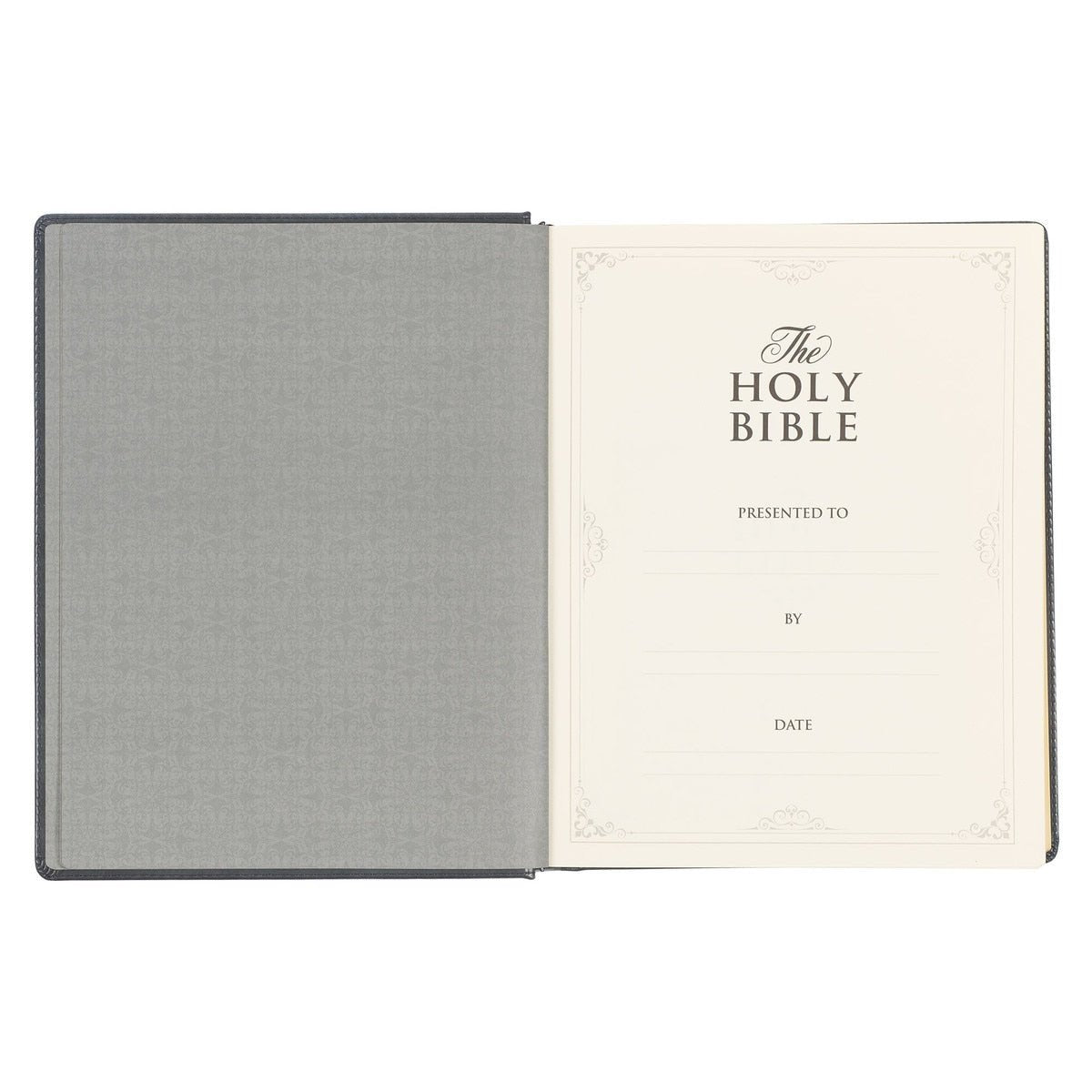 Iron Gray Faux Leather Large Print KJV Note - taking Bible – Hardcover Edition | Bibles | 5