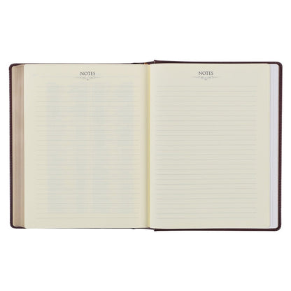 Burgundy Diamond Grid Faux Leather Hardcover Large Print King James Version Note - taking Bible | Bibles | 12