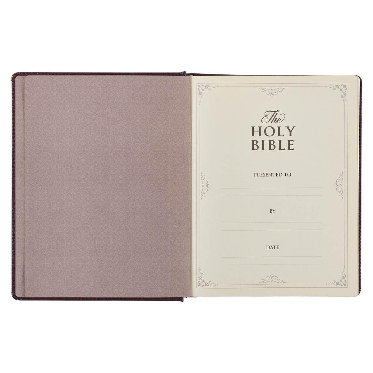 Burgundy Diamond Grid Faux Leather Hardcover Large Print King James Version Note - taking Bible | Bibles | 4