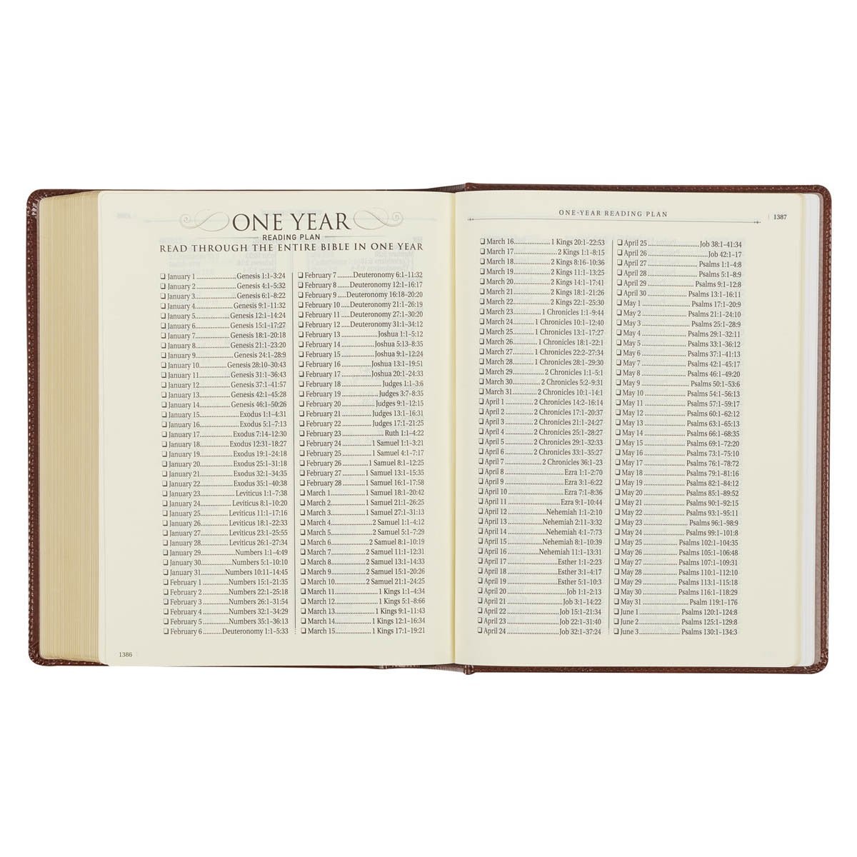 Saddle Tan Faux Leather Hardcover King James Version Note - taking Bible | Bibles | 9