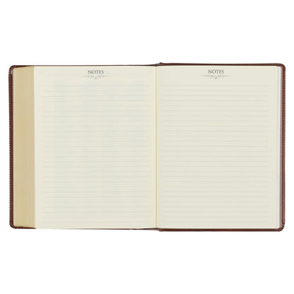 Saddle Tan Faux Leather Hardcover King James Version Note - taking Bible | Bibles | 11
