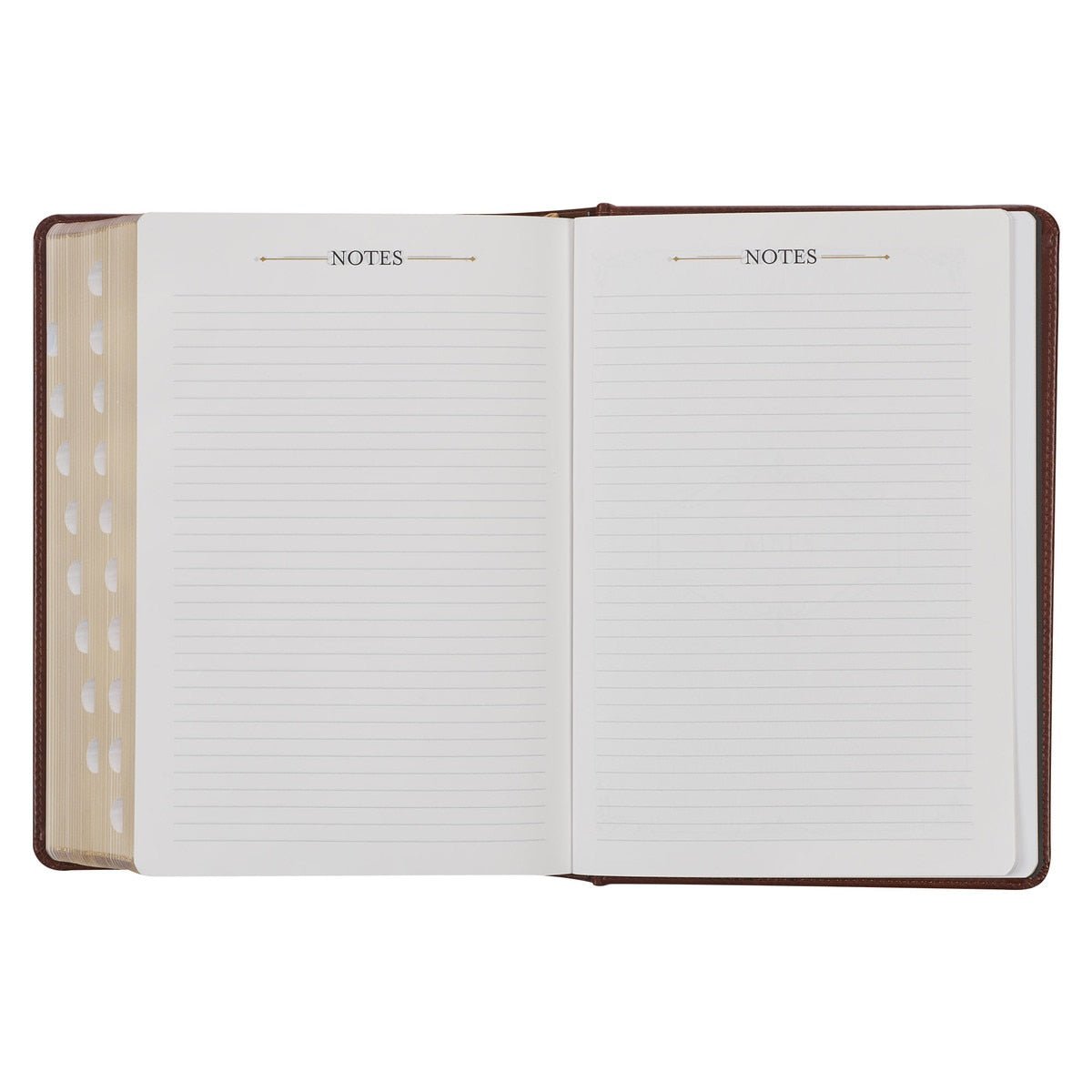 Toffee and Burgundy Faux Leather Hardcover King James Version Study Bible with Thumb Index | Bibles | 16