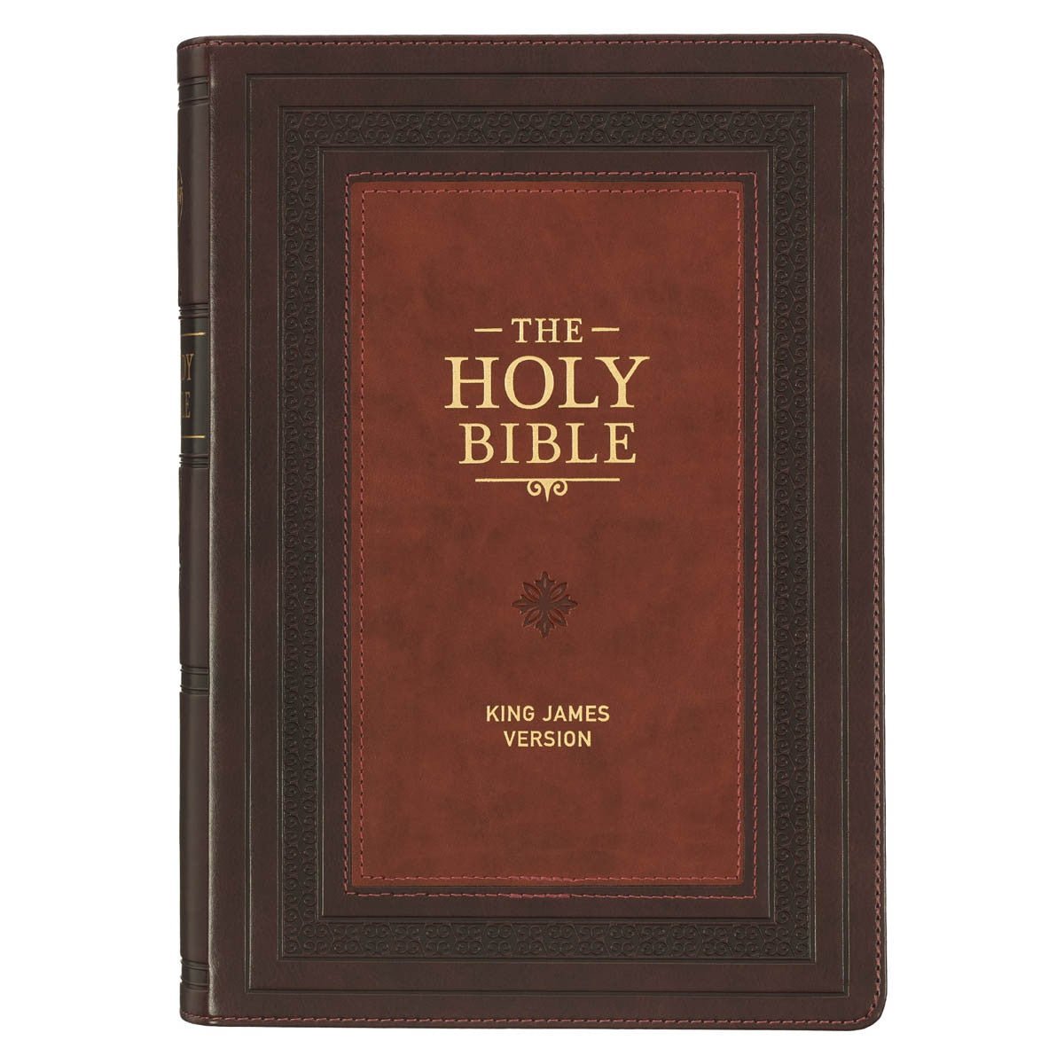 Large Print KJV Study Bible in Burgundy and Saddle Tan with Thumb Index | Bibles | 2