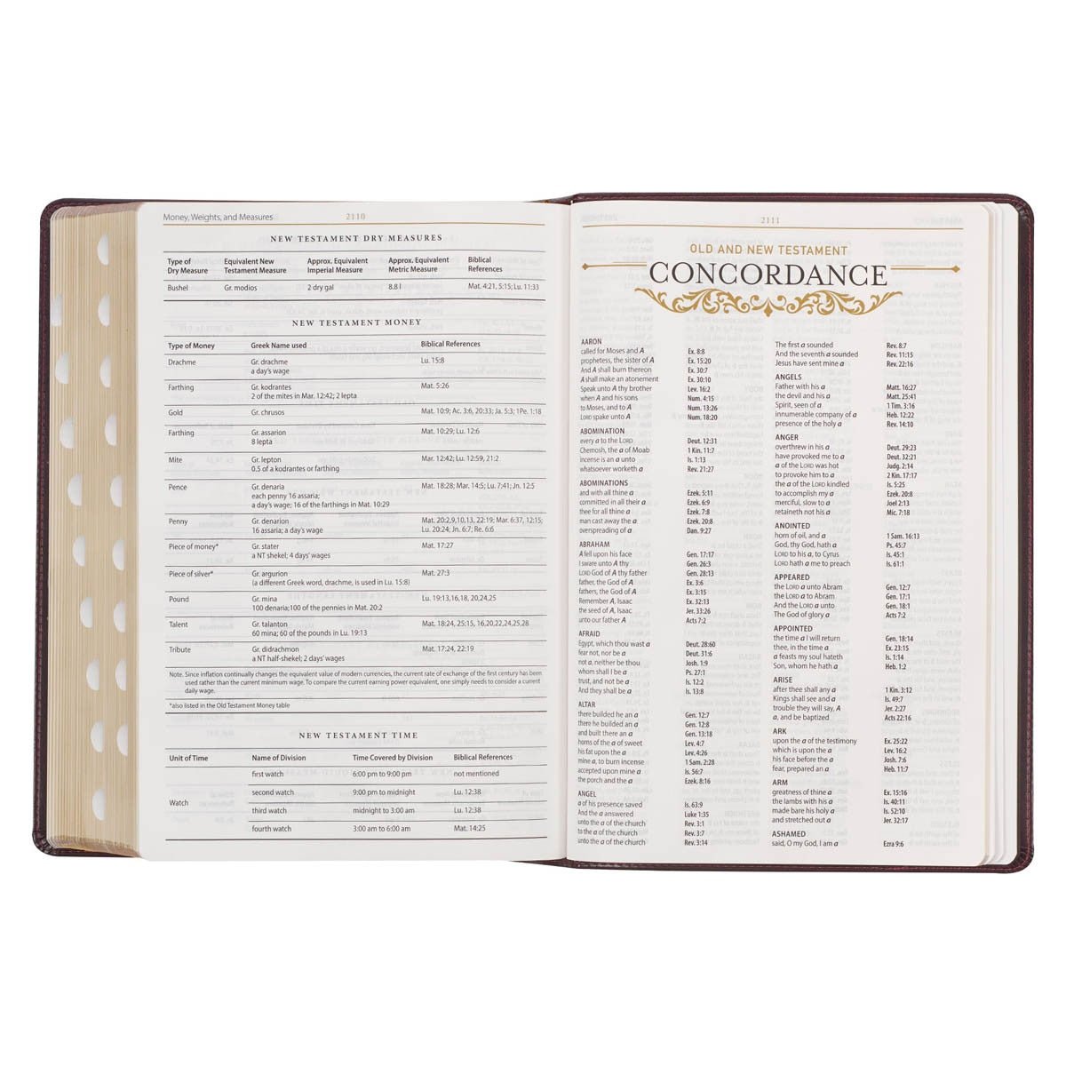 Large Print KJV Study Bible in Burgundy and Saddle Tan with Thumb Index | Bibles | 8