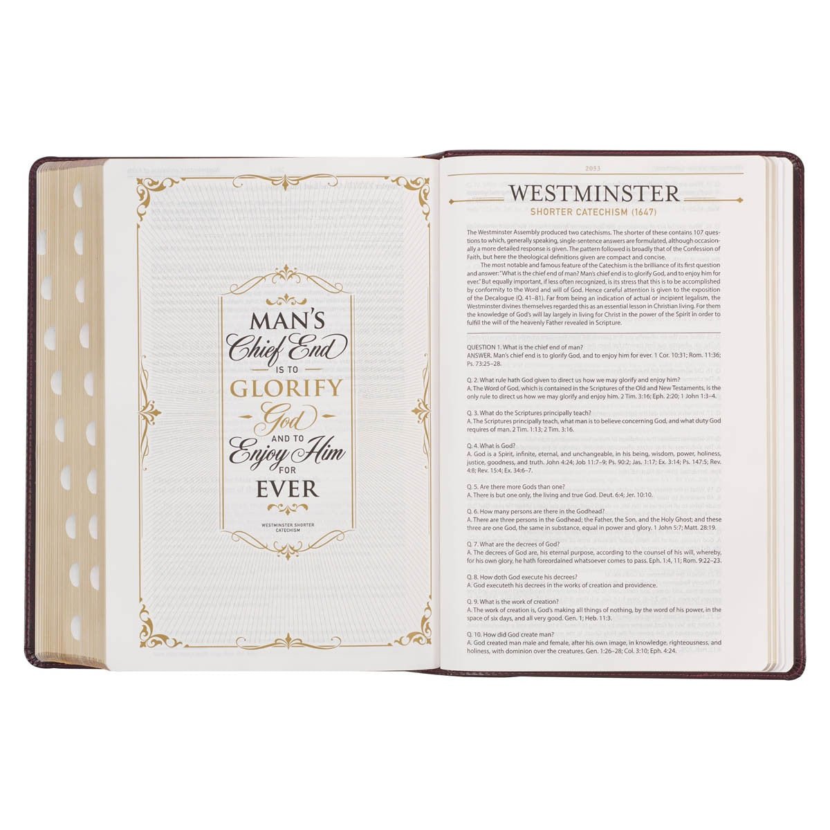 Large Print KJV Study Bible in Burgundy and Saddle Tan with Thumb Index | Bibles | 11