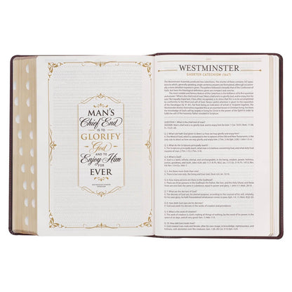 Large Print KJV Study Bible in Burgundy and Saddle Tan with Thumb Index | Bibles | 11
