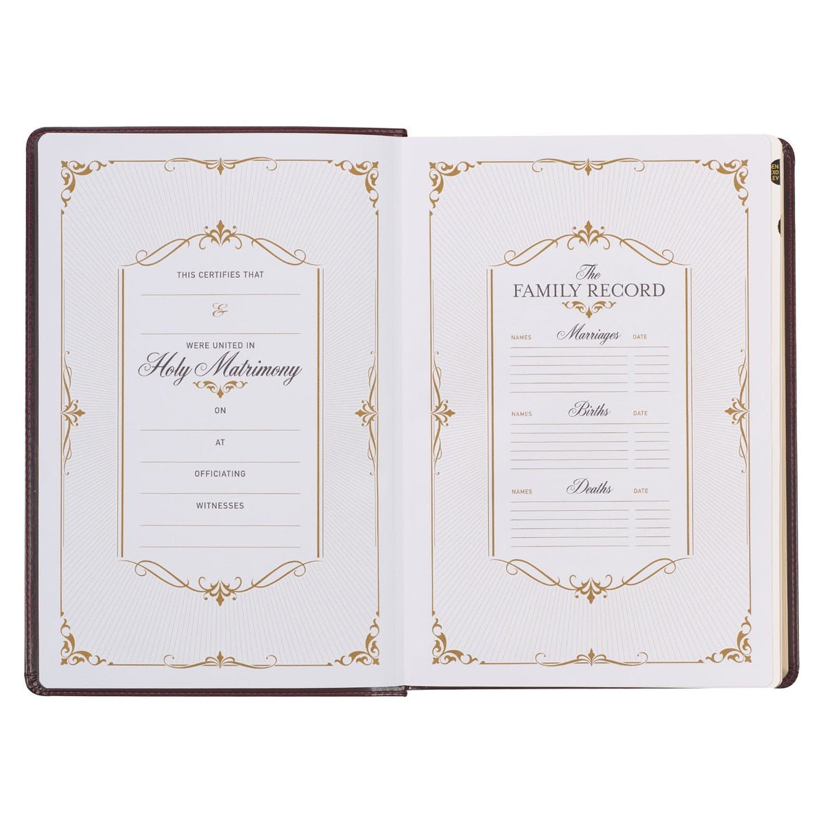 Large Print KJV Study Bible in Burgundy and Saddle Tan with Thumb Index | Bibles | 13