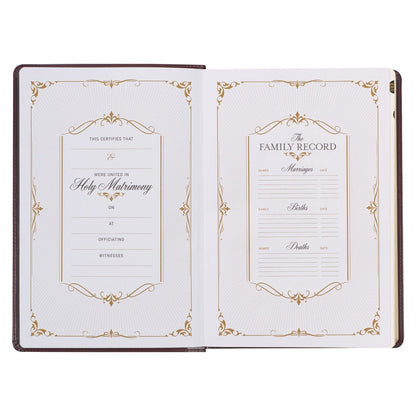 Large Print KJV Study Bible in Burgundy and Saddle Tan with Thumb Index | Bibles | 13