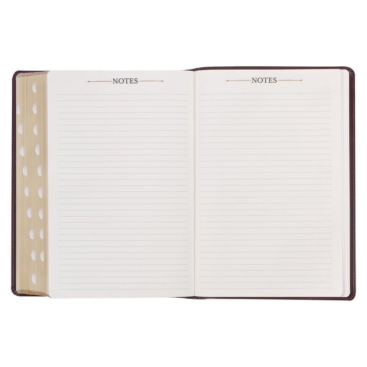 Large Print KJV Study Bible in Burgundy and Saddle Tan with Thumb Index | Bibles | 15
