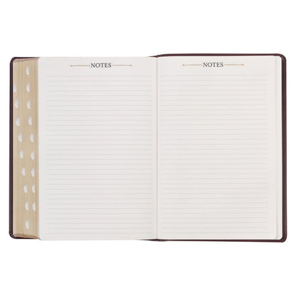 Large Print KJV Study Bible in Burgundy and Saddle Tan with Thumb Index | Bibles | 15