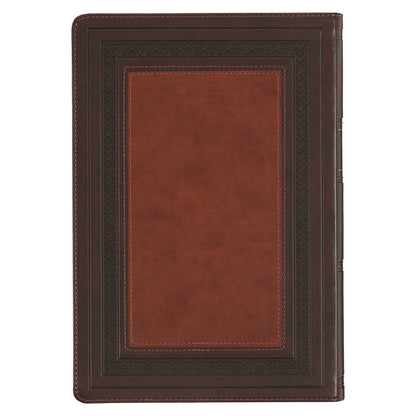 Large Print KJV Study Bible in Burgundy and Saddle Tan with Thumb Index | Bibles | 3