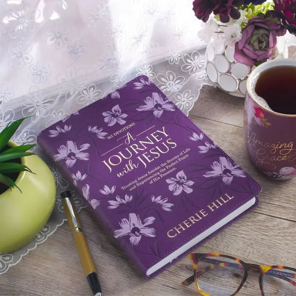 A Journey with Jesus Purple Faux Leather Devotional - Devotionals