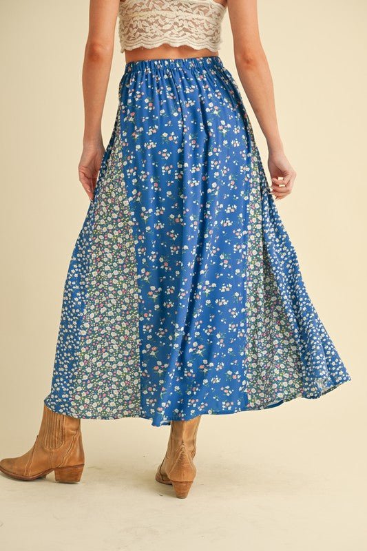 Aemi + Co Floral Elastic Waist Maxi Skirt | Skirts | 4