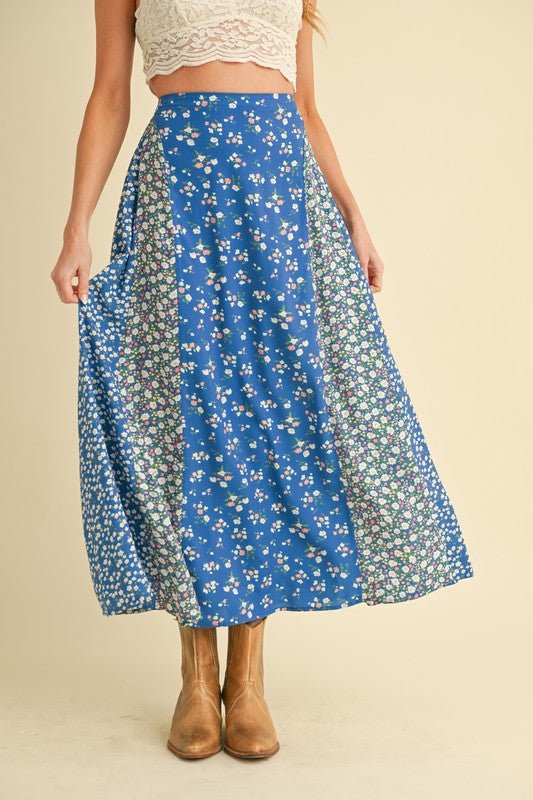 Aemi + Co Floral Elastic Waist Maxi Skirt | Skirts | 1