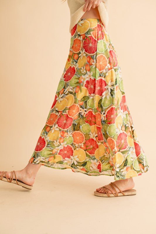 Aemi + Co Fruit Print Maxi Skirt | Skirts | 3