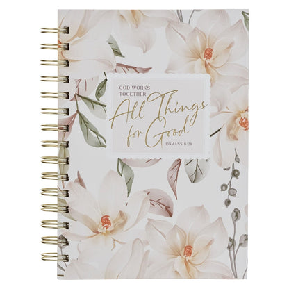 All Things for Good White Magnolia Spiral Journal | Journals | 1