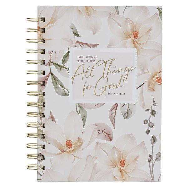 All Things for Good White Magnolia Spiral Journal | Journals | 1