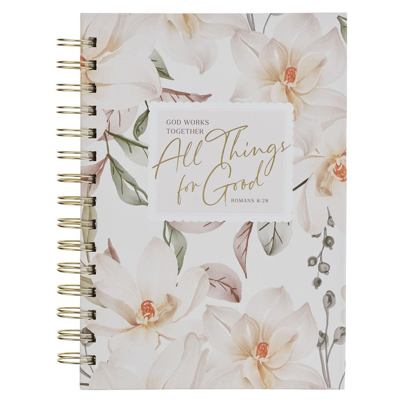 All Things for Good White Magnolia Spiral Journal | Journals | 1