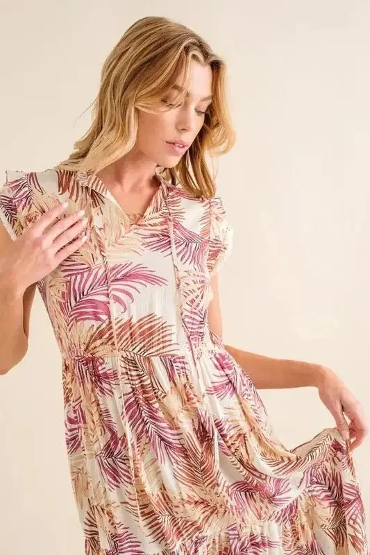 And The Why Boho Printed Tiered Dress - Dresses