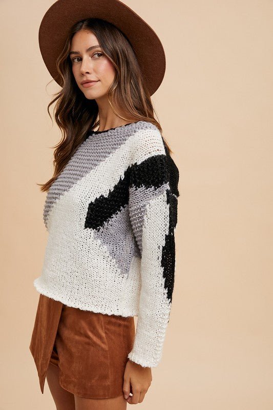 Annie Wear Color Block Drop Shoulder Sweater | Sweaters | 5