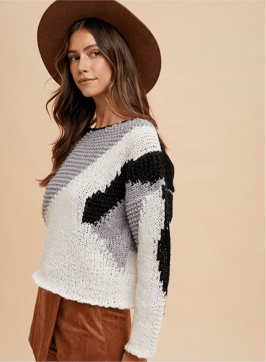 Annie Wear Color Block Drop Shoulder Sweater | Sweaters | 3