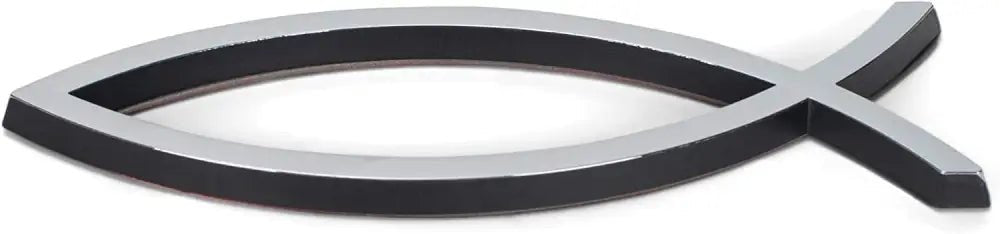 Auto Fish Emblem Magnet - Auto Magnets metallic christian fish symbol