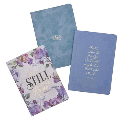 Be Still and Know Floral Notebook Set (3 - Pack) | Notebooks | 4