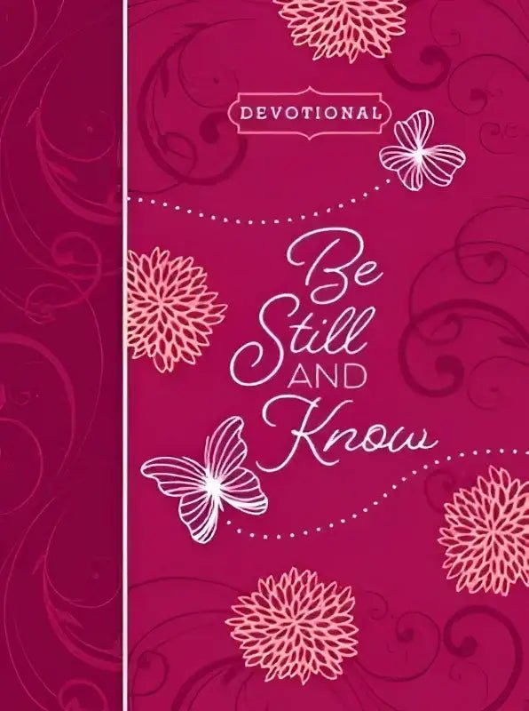 Be Still and Know Ziparound Faux Leather Devotional - Devotionals magenta devotional journal