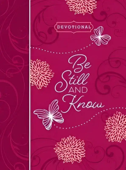 Be Still and Know Ziparound Faux Leather Devotional - Devotionals magenta devotional journal