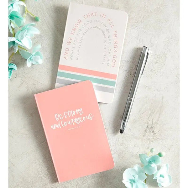 Be Strong and Courageous Notepad Set - Notepads two inspirational notebooks pen