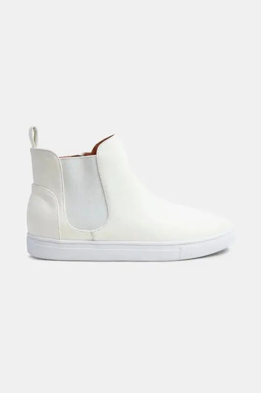 Beast Fashion Faux Suede Elastic Side Panel Sneakers - Shoes