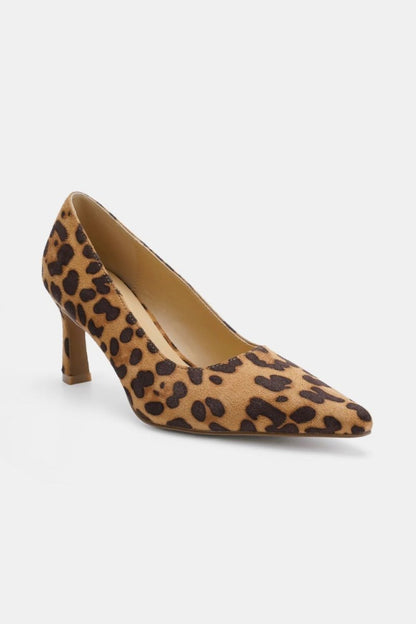 Beast Fashion Faux Suede Leopard Point Toe Pumps | Shoes | 3