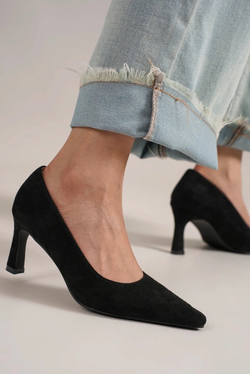 Beast Fashion Faux Suede Point Toe Pumps | Shoes | 1