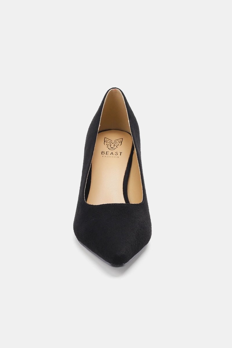 Beast Fashion Faux Suede Point Toe Pumps | Shoes | 8