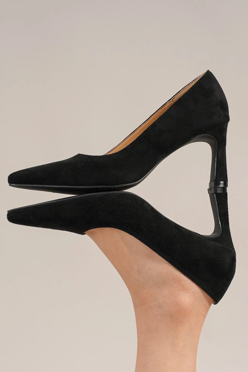 Beast Fashion Faux Suede Point Toe Pumps | Shoes | 3