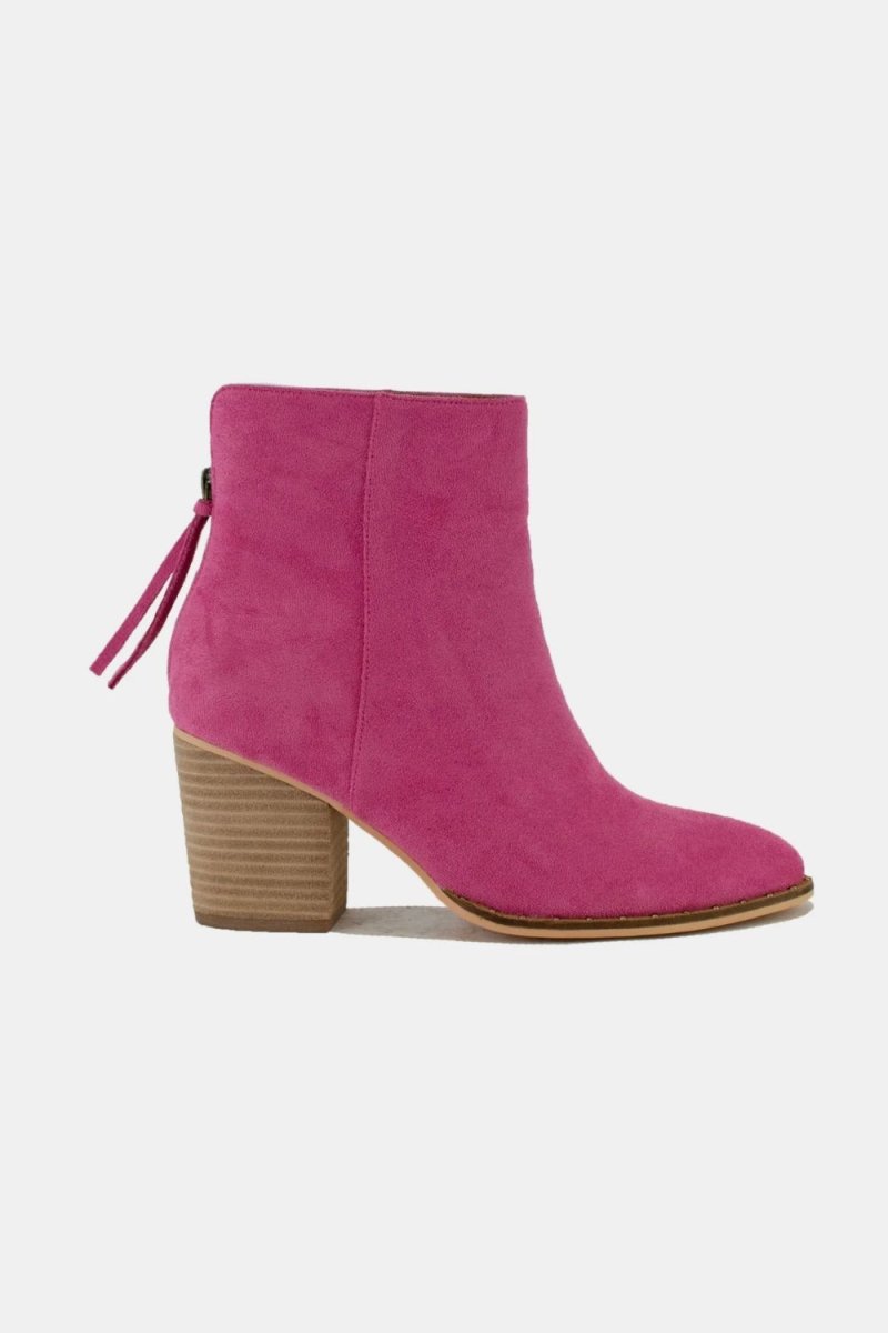 Beast Fashion Suede Point Toe Ankle Booties | Shoes | 1