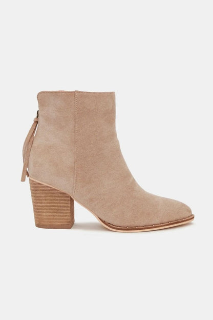 Beast Fashion Suede Point Toe Ankle Booties | Shoes | 1