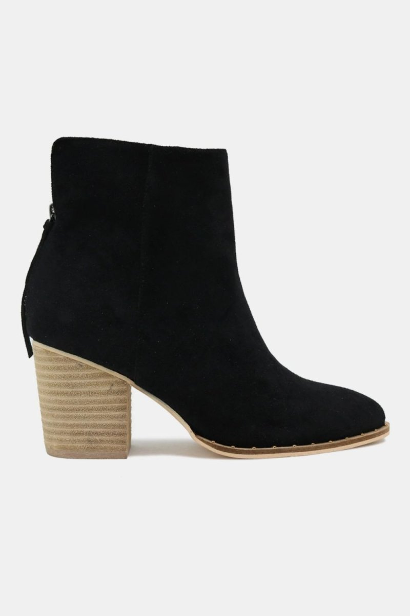 Beast Fashion Suede Point Toe Ankle Booties | Shoes | 1