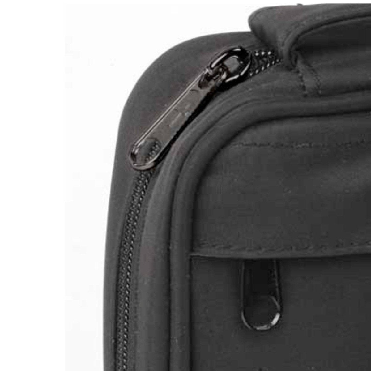 Black Small Bible Cover with Zipper Pocket and Carrying Handle | Bible Covers | 2