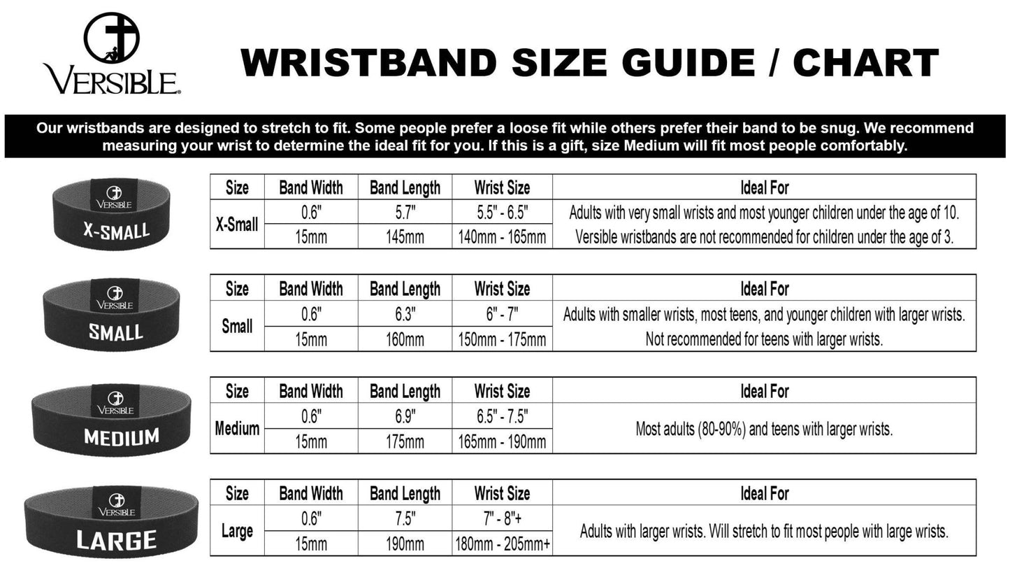 Black Topography - 2 Timothy 1:7 Wristband | 2FruitBearers