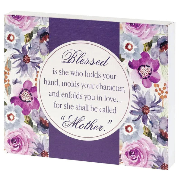 Blessed Is She Tabletop Wall Plaque - Shelf & Wall Art