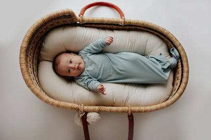 Blue Bird Ribbed Knotted Newborn Gown by Three Little Tots - Boys Onesies