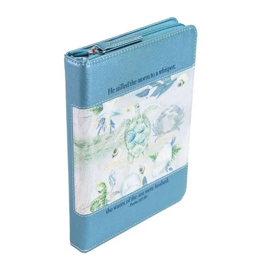 Blue Turtle Bible Journal - Journals blue zippered bible cover