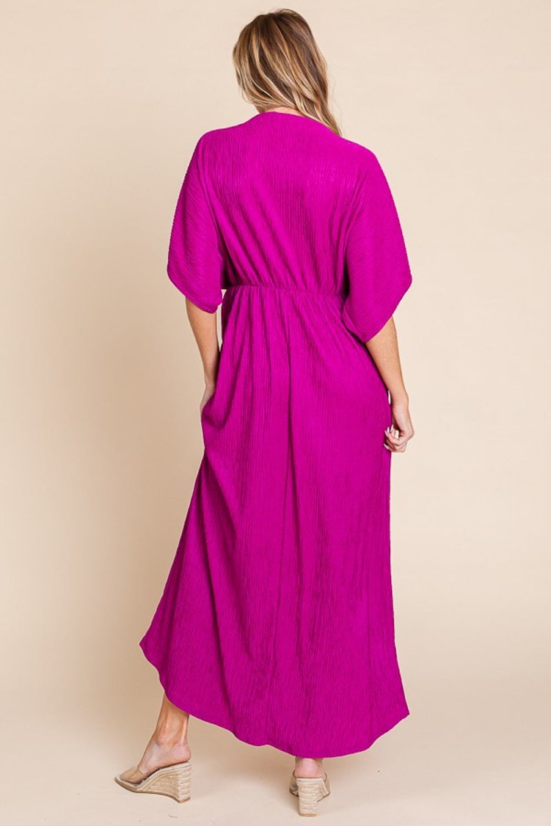 BOMBOM Surplice Maxi Dress with Pockets | Dresses | 2